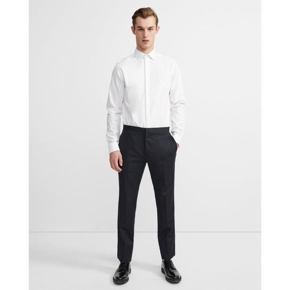 Marlo Tuxedo Wool Pant in Eclipse Navy Blue - Picture 1 of 11